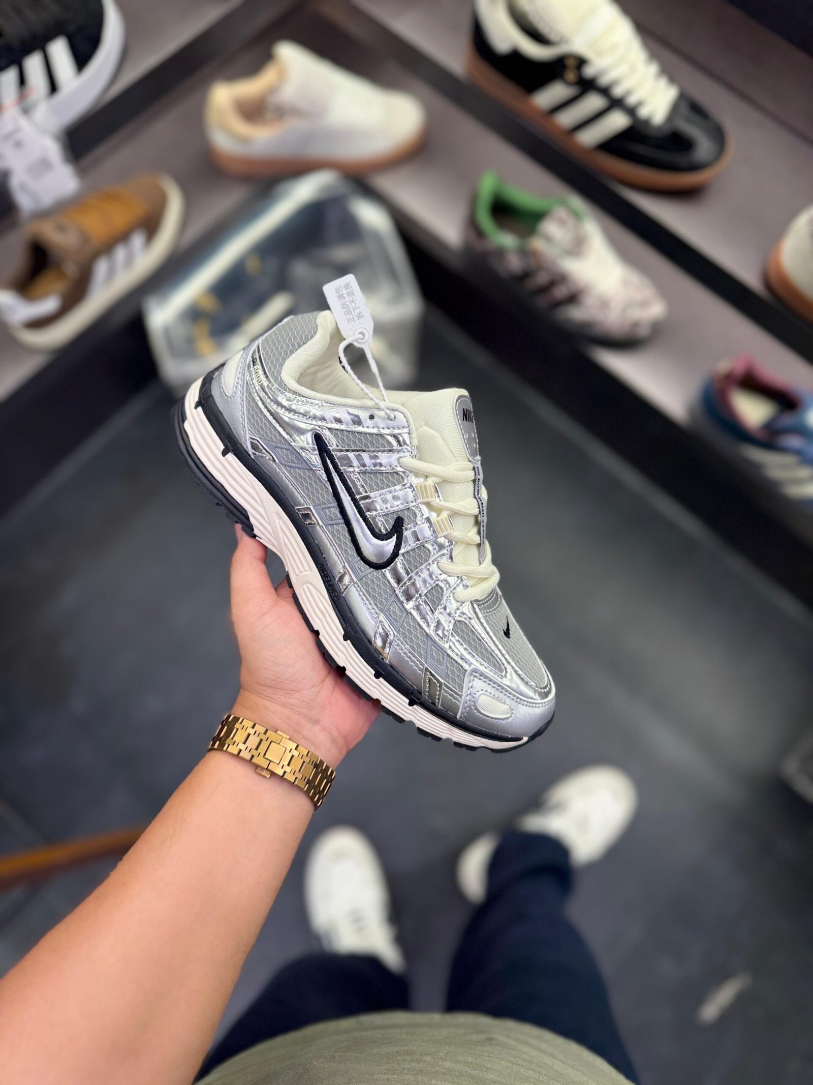 P-6000 Trainer Metallic Sneakers In Stock (1)