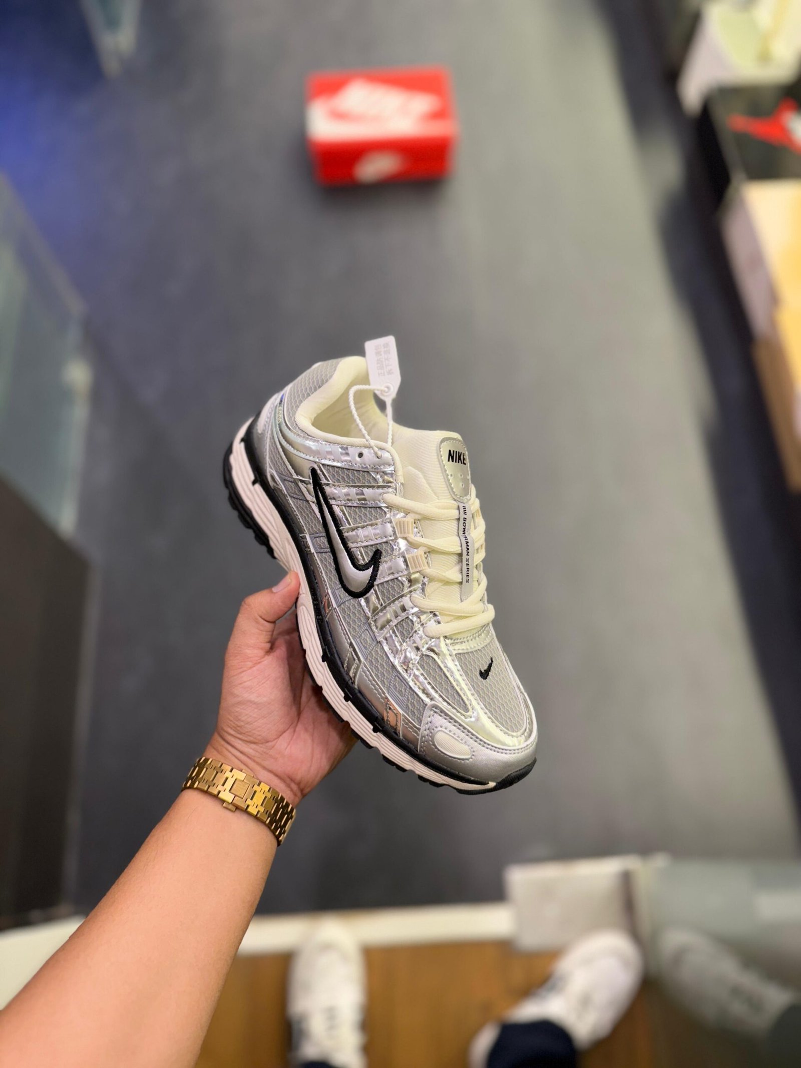 P-6000 Trainer Metallic Sneakers In Stock (4)