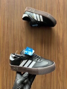 Sambarose Black Leather Sneakers For Girls (1)