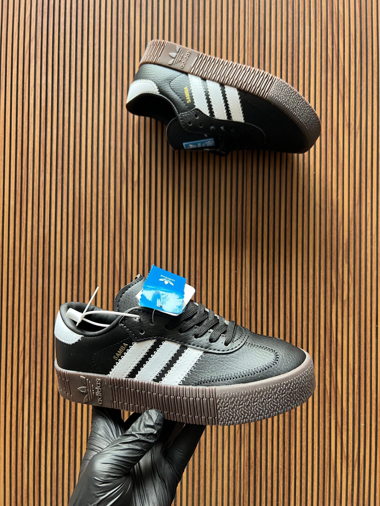 Sambarose Black Leather Sneakers For Girls (1)