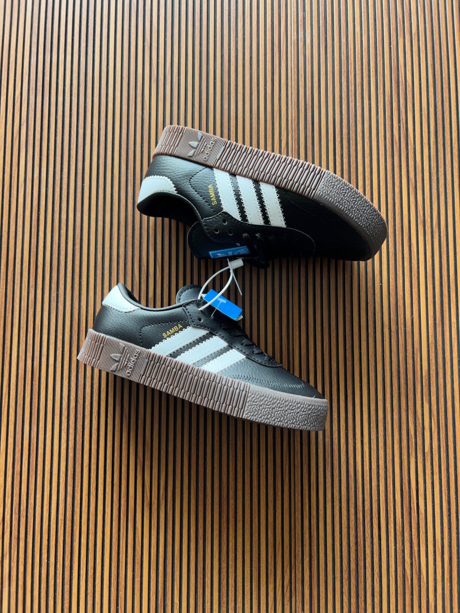 Sambarose Black Leather Sneakers For Girls (2)