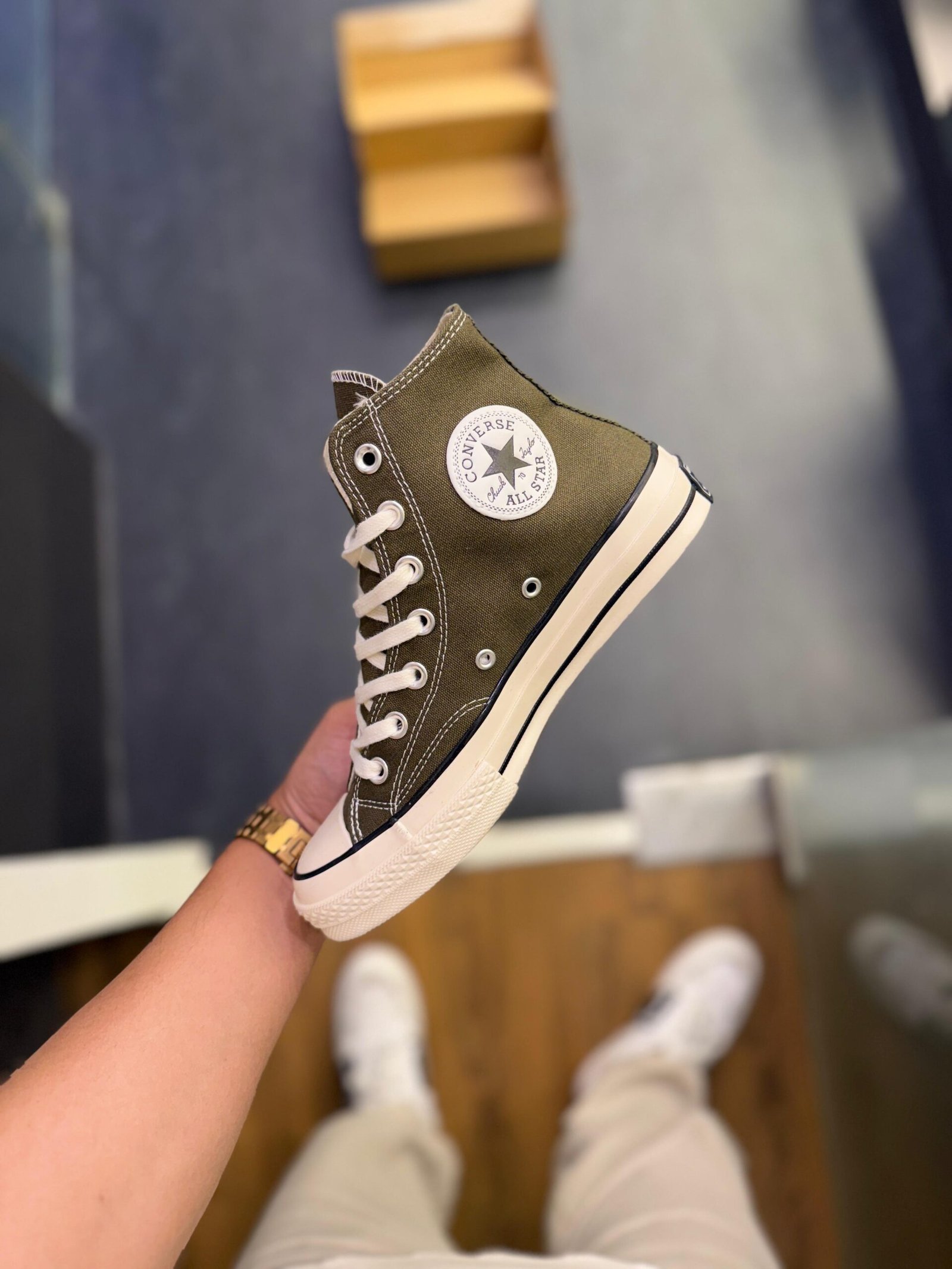 Chuck 70 Army Green Unisex Shoes (4)