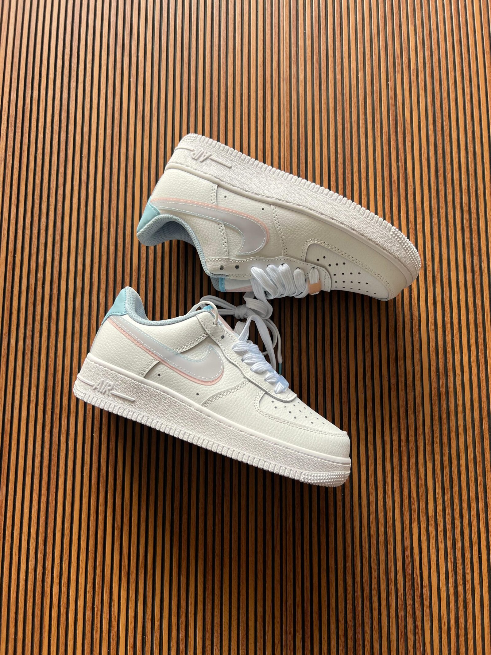 Double Swoosh Leather Sneakers For Girls (2)