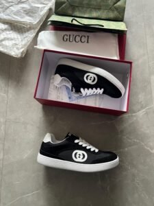 Imported Interlocking Black Suede Sneakers (1)