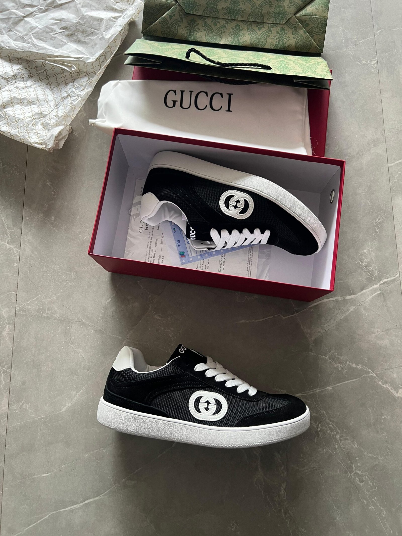 Imported Interlocking Black Suede Sneakers (1) Imported Interlocking Black Suede Sneakers (1)