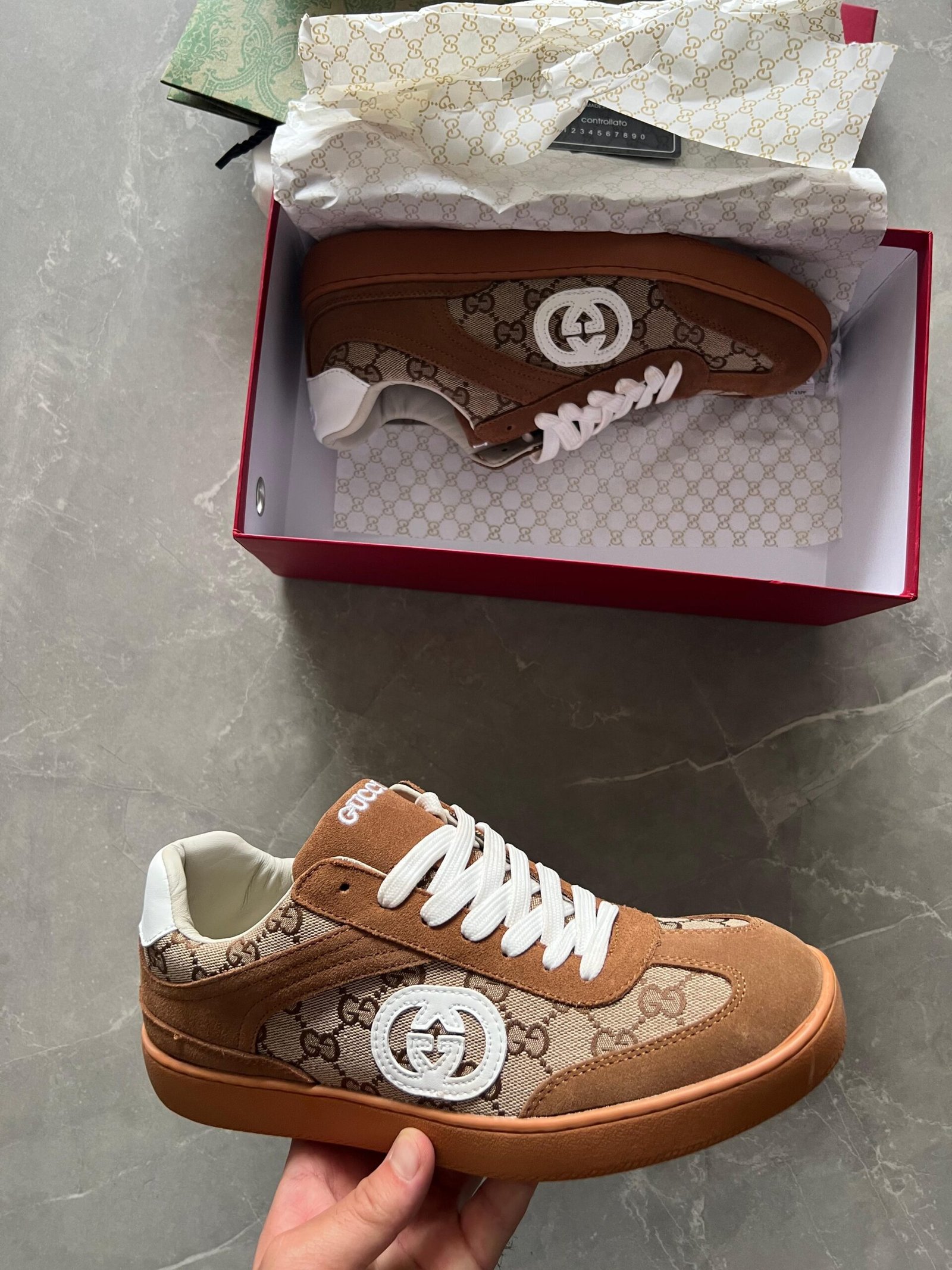 Imported Interlocking Suede Sneakers For Boys (1)