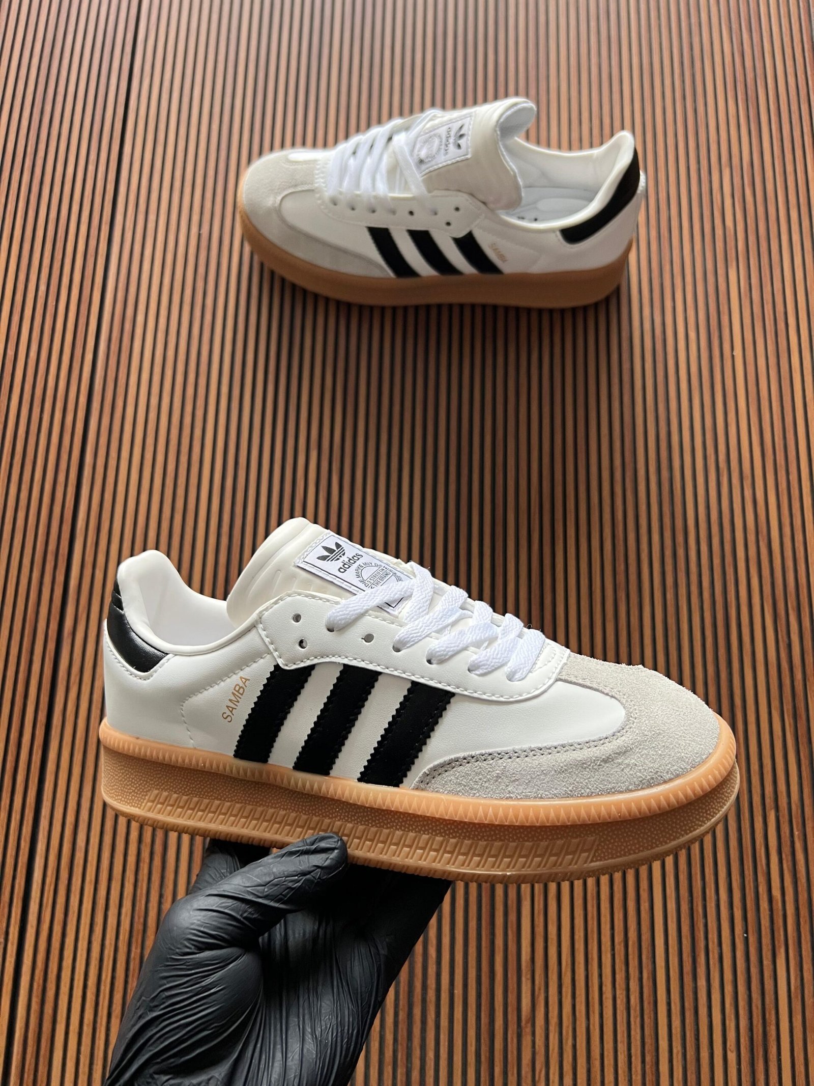 Samba Double Sole Leather Sneakers For Girls (1)