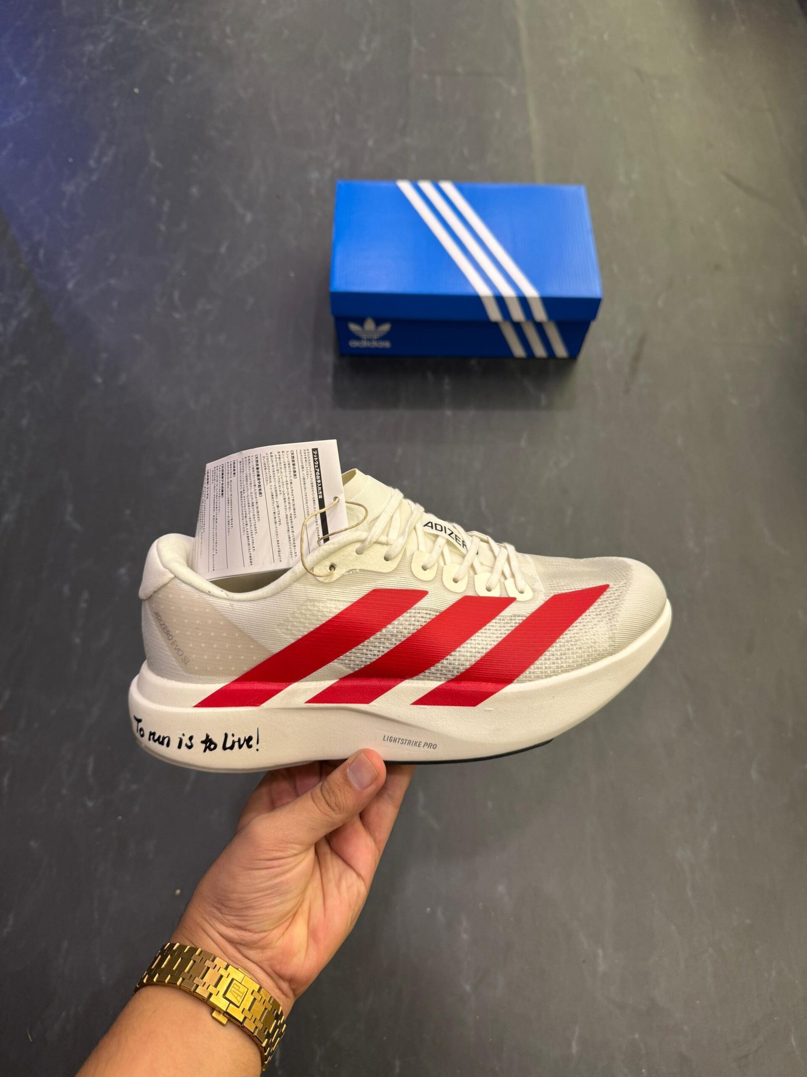 Adizero Evo Sl White Red Sneakers For Boys (3) Adizero Evo Sl White Red Sneakers For Boys (3)