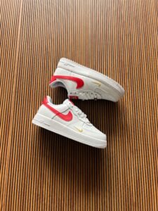 Airforce Red Swoosh Sneaker For Girls (2)