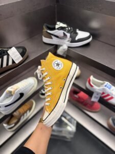 Chuck 70 Mid Yellow Sneakers In Stock (4)