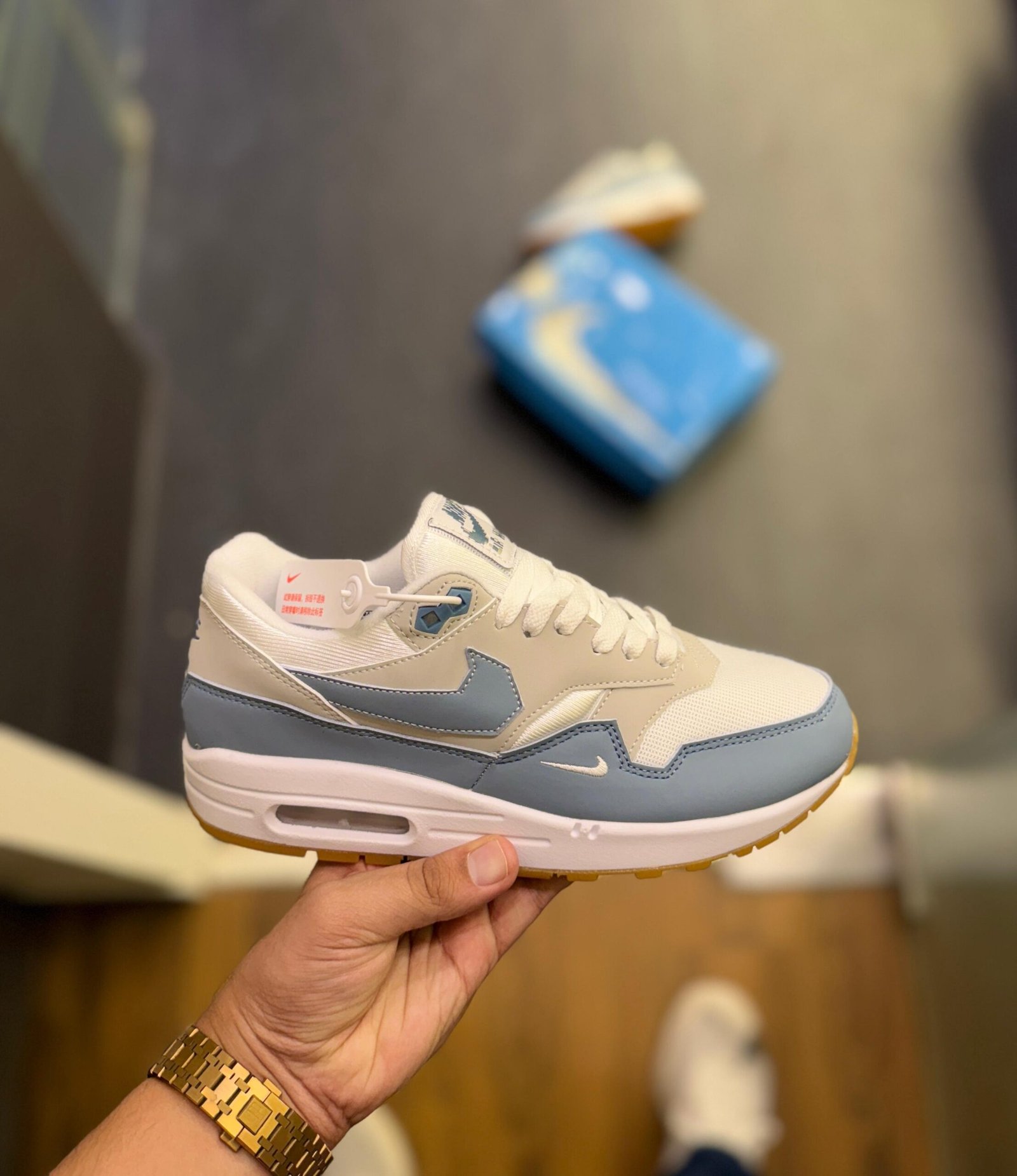 Parra X Aqua Swoosh Airmax Sneakers (1) Parra X Aqua Swoosh Airmax Sneakers (1)