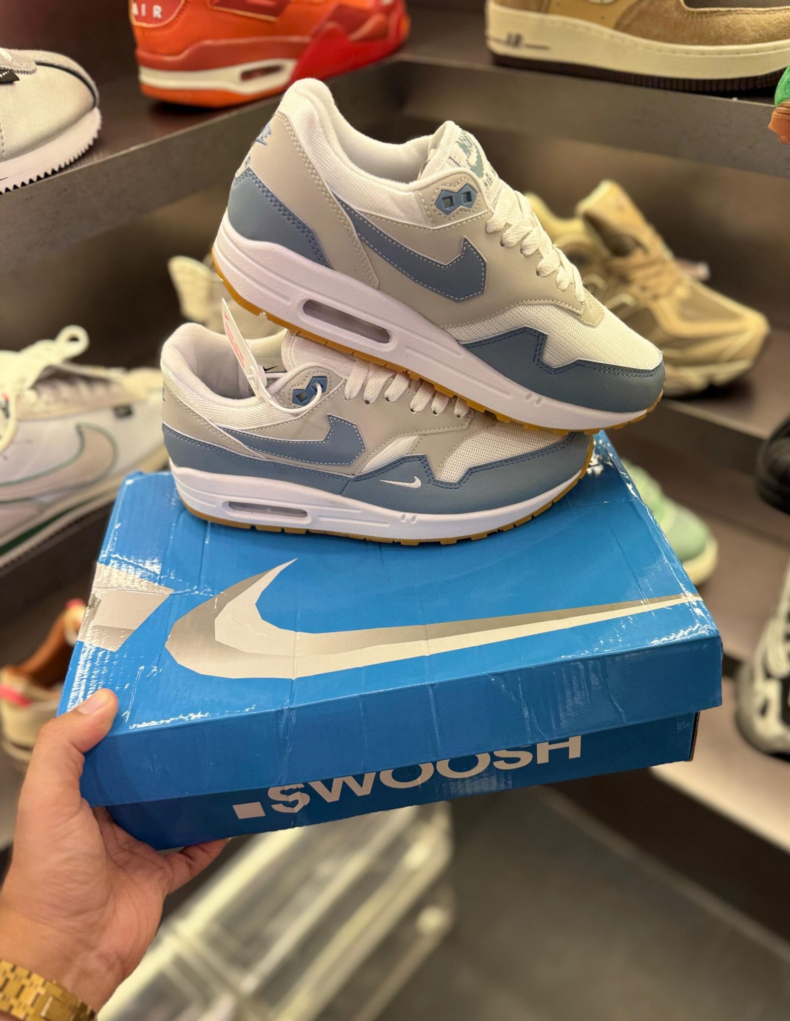Parra X Aqua Swoosh Airmax Sneakers (3) Parra X Aqua Swoosh Airmax Sneakers (3)