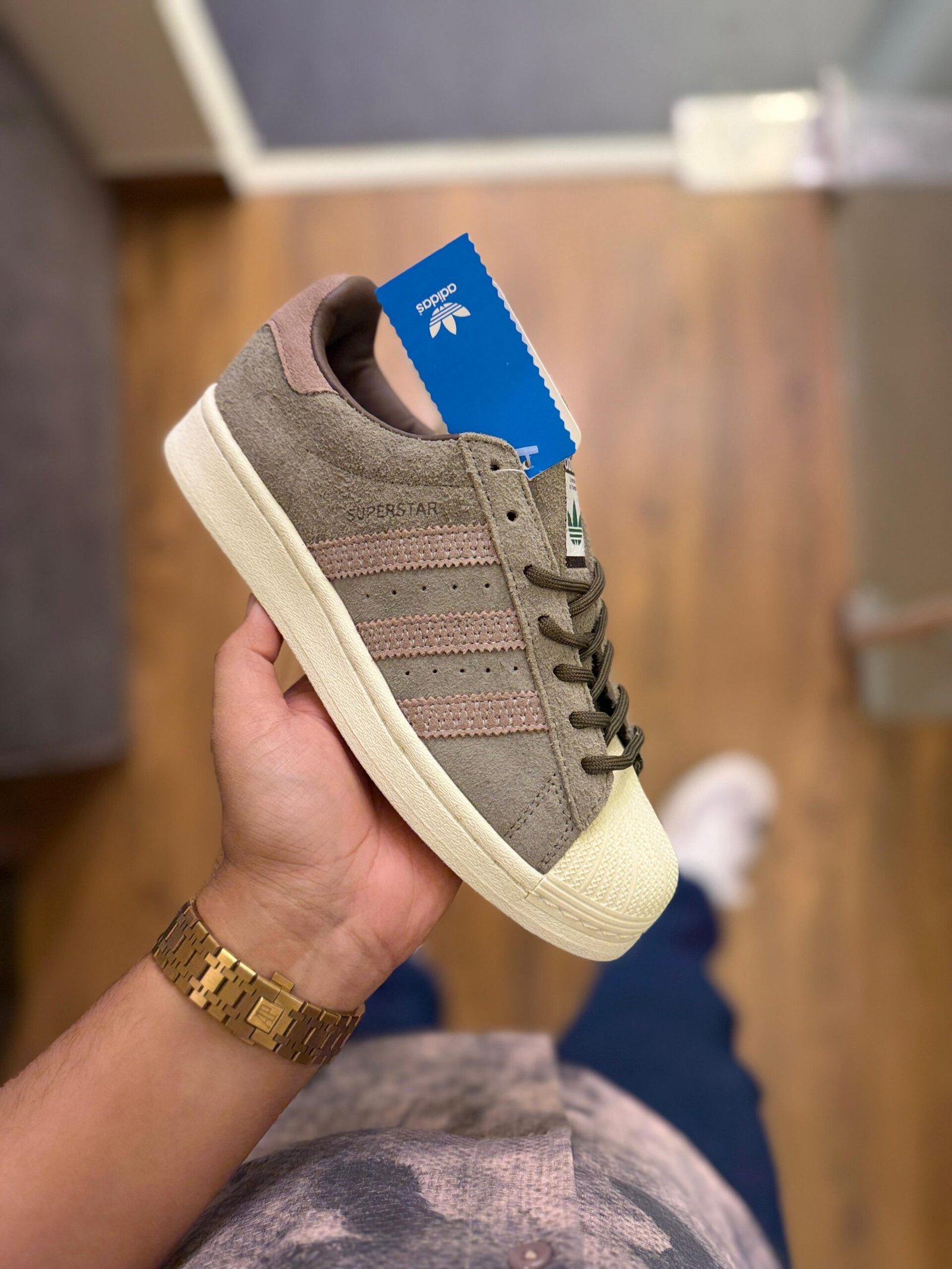 Superstar Brown Off White Sneakers On Sale (2)