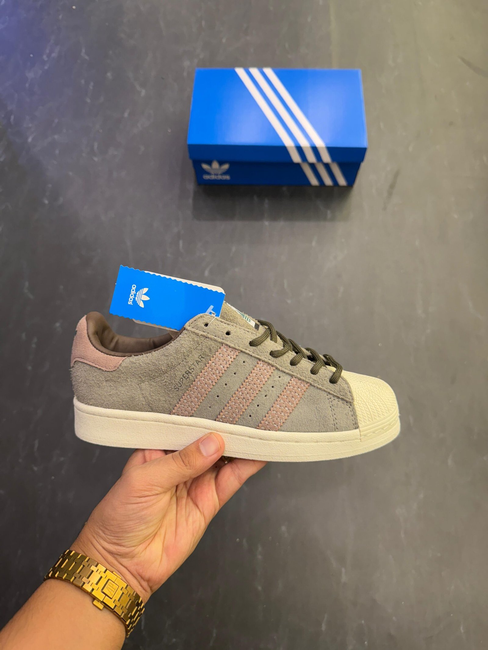 Superstar Brown Off White Sneakers On Sale (3)