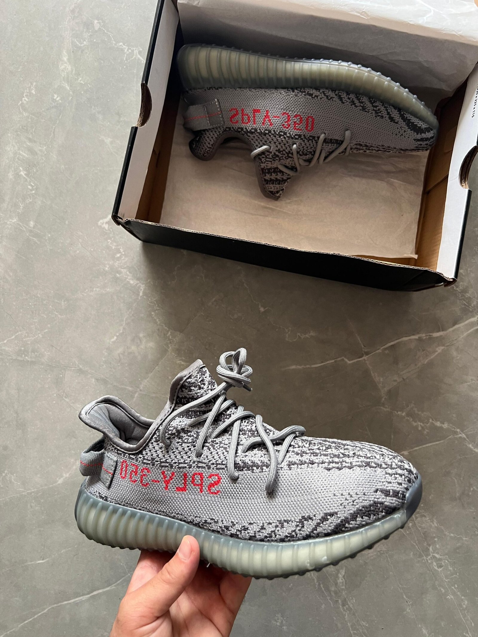 Yezzy Sply V2 350 Grey Sneakers For Boys (1)
