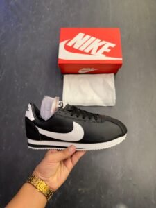Cortez Basic Black White Sneakers On Sale (1)