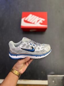 P-6000 Trainer Metallic Blue Tick Sneakers (1)