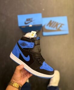 Signature Retro 1 High Royal Reimagined Suede Leather Sneakers (4)