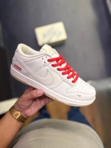 White Red Radium Low-Top Skate Sneakers (2)