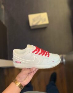 White Red Radium Low-Top Skate Sneakers (3)