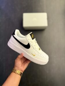 Airforce One White Black Gold Sneakers – Premium Style (2)