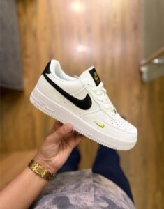 Airforce One White Black Gold Sneakers – Premium Style (3)