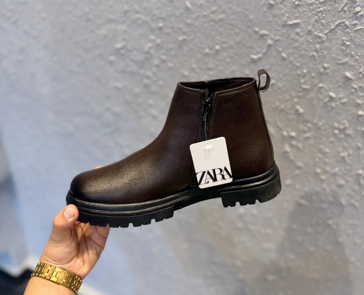 Chunky Zippy Boots – Black Brown Design, 2 Color Options