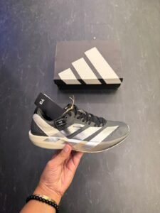 Grey Y3 Adizero Adios 9 Running Sneakers (2)