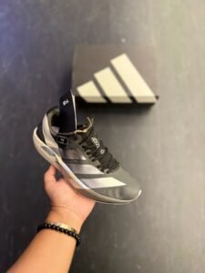 Grey Y3 Adizero Adios 9 Running Sneakers (3)