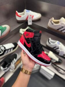 Patent Bred Retro 1 Air Jordans – Classic Black and Red Sneakers (2)