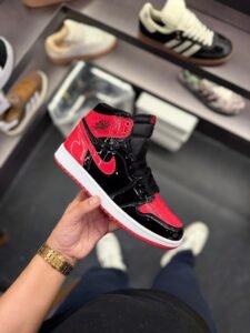 Patent Bred Retro 1 Air Jordans – Classic Black and Red Sneakers (4)