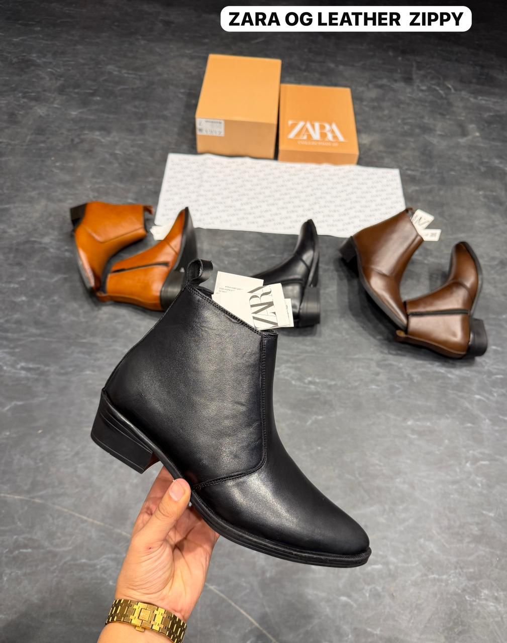 Handmade Formal Leather Zip Boots (10)