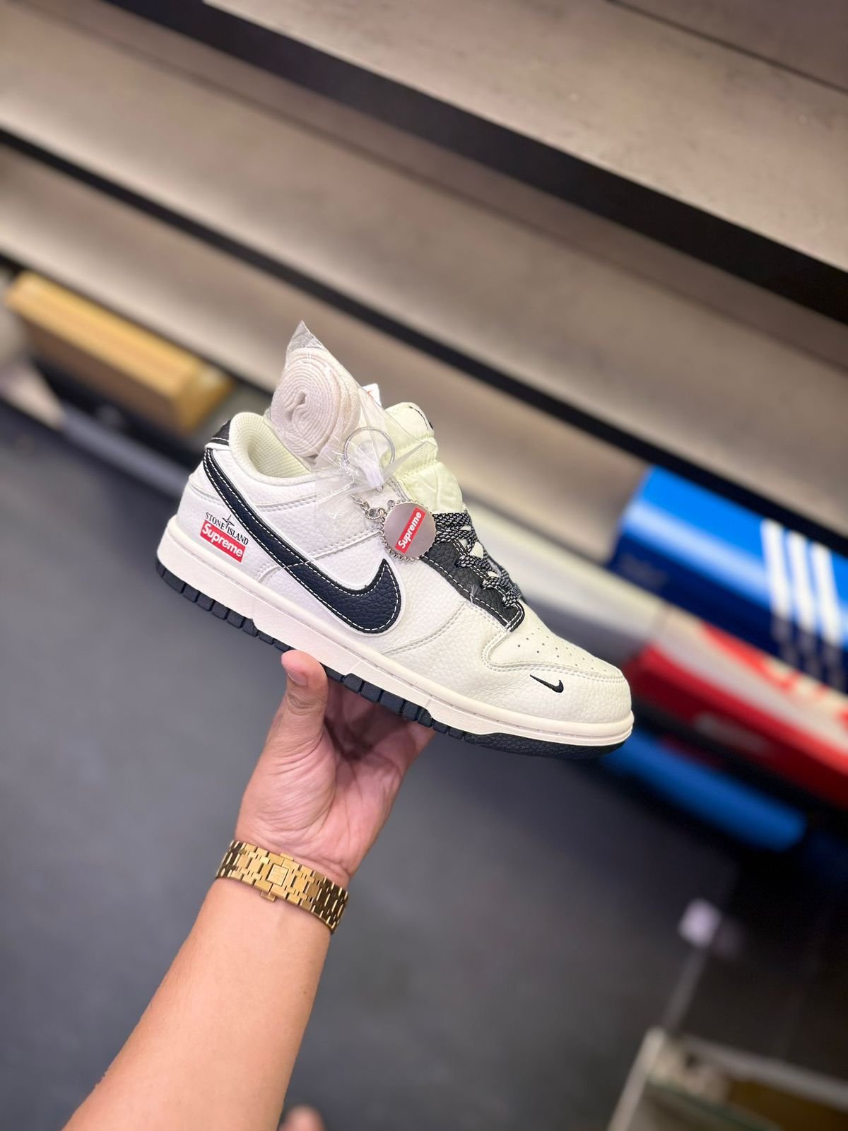 Stone Island Supreme Low-Top SB Dunk Sneakers – Collaborative Street Style