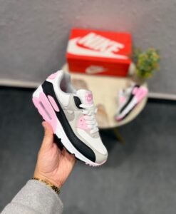 Airmax 90 White Pink Girls Casual Shoes (2)