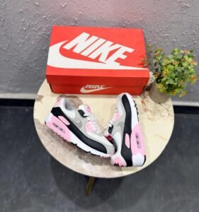 Airmax 90 White Pink Girls Casual Shoes (3)