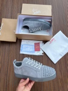 Grey Spike Detail Luxury Sneakers (1)