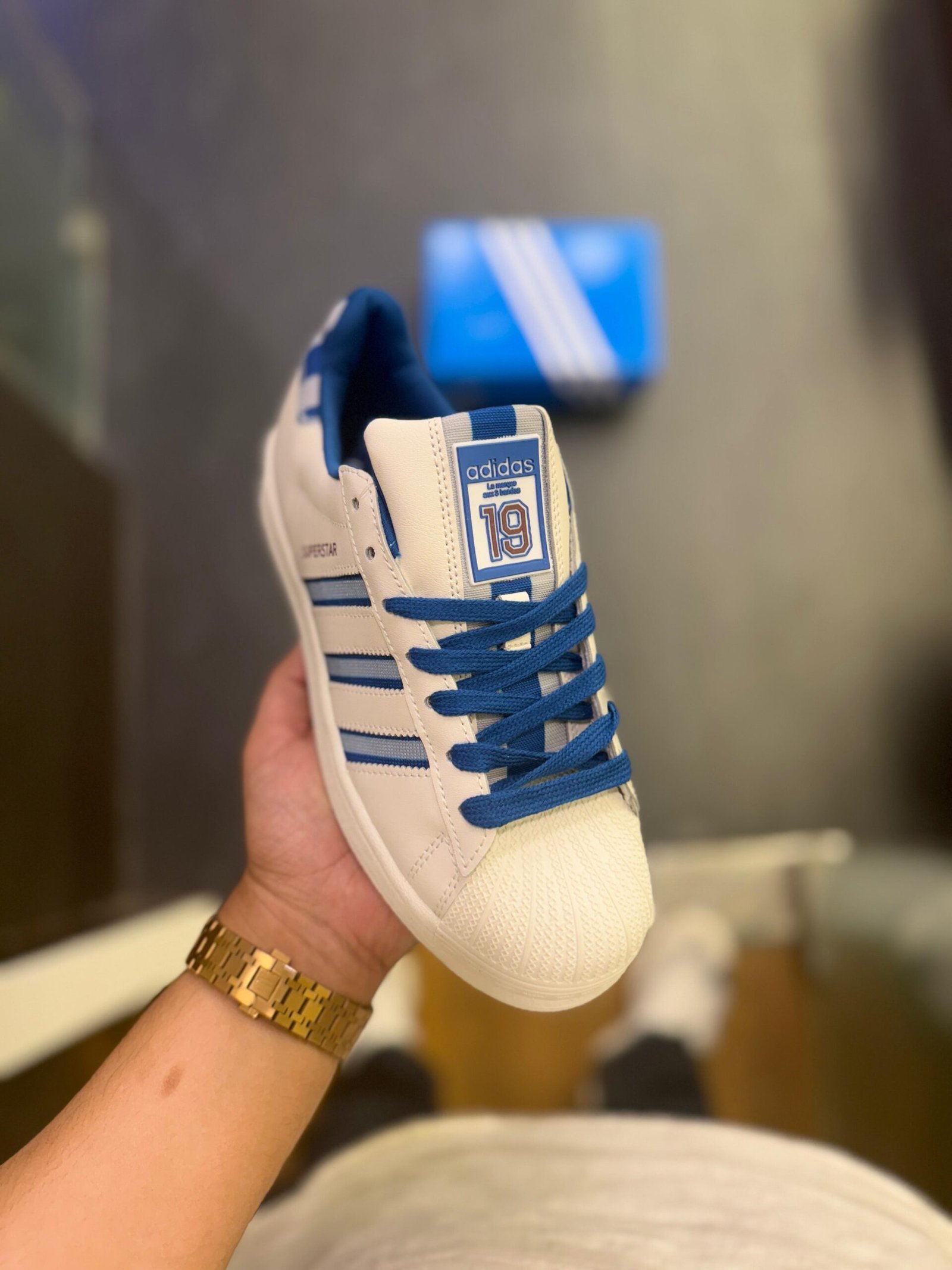 Superstar 19 White Blue Sneakers – Fresh 2025 Street Classic (1) Superstar 19 White Blue Sneakers – Fresh 2025 Street Classic (1)