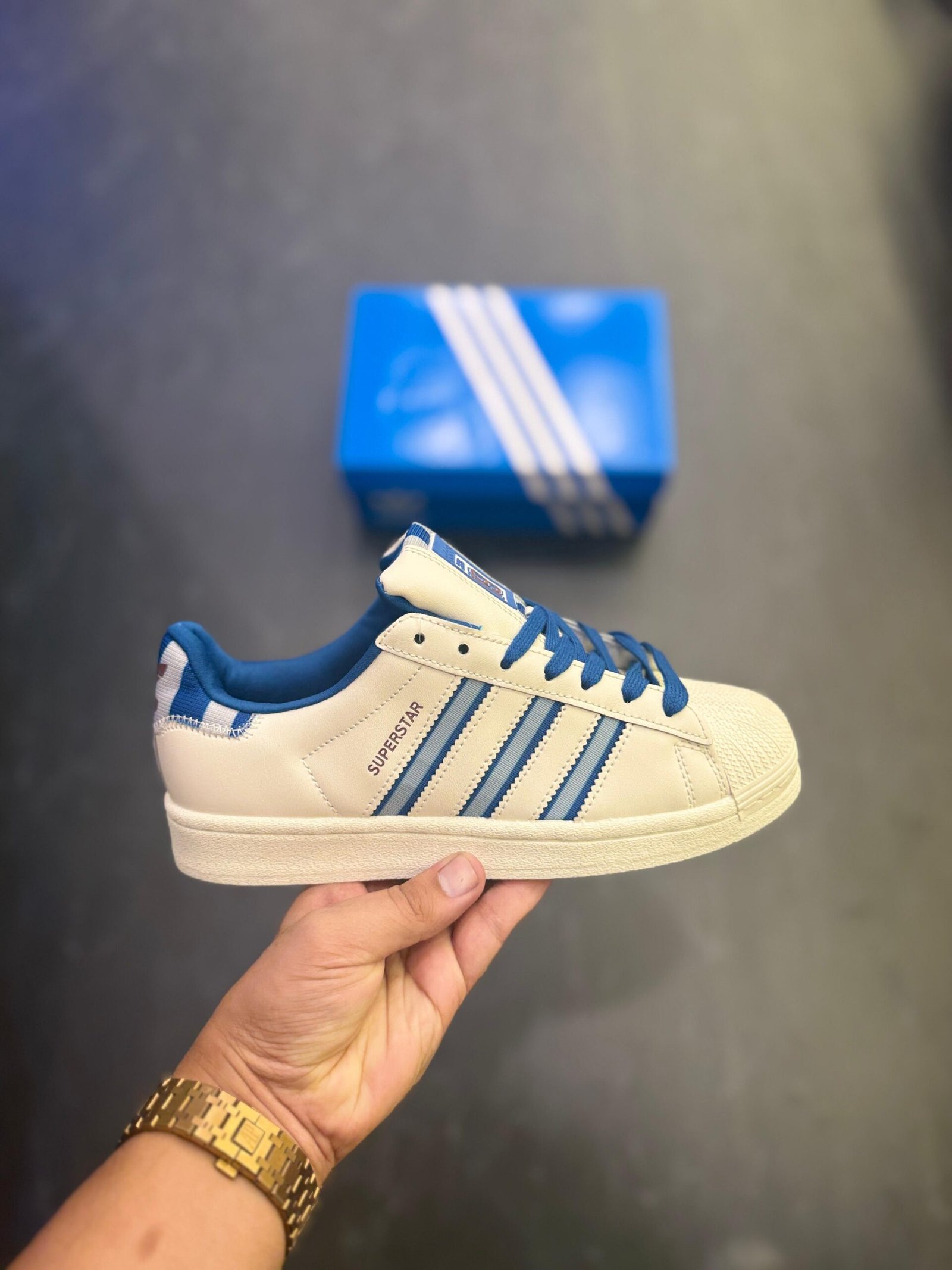 Superstar 19 White Blue Sneakers – Fresh 2025 Street Classic (2) Superstar 19 White Blue Sneakers – Fresh 2025 Street Classic (2)
