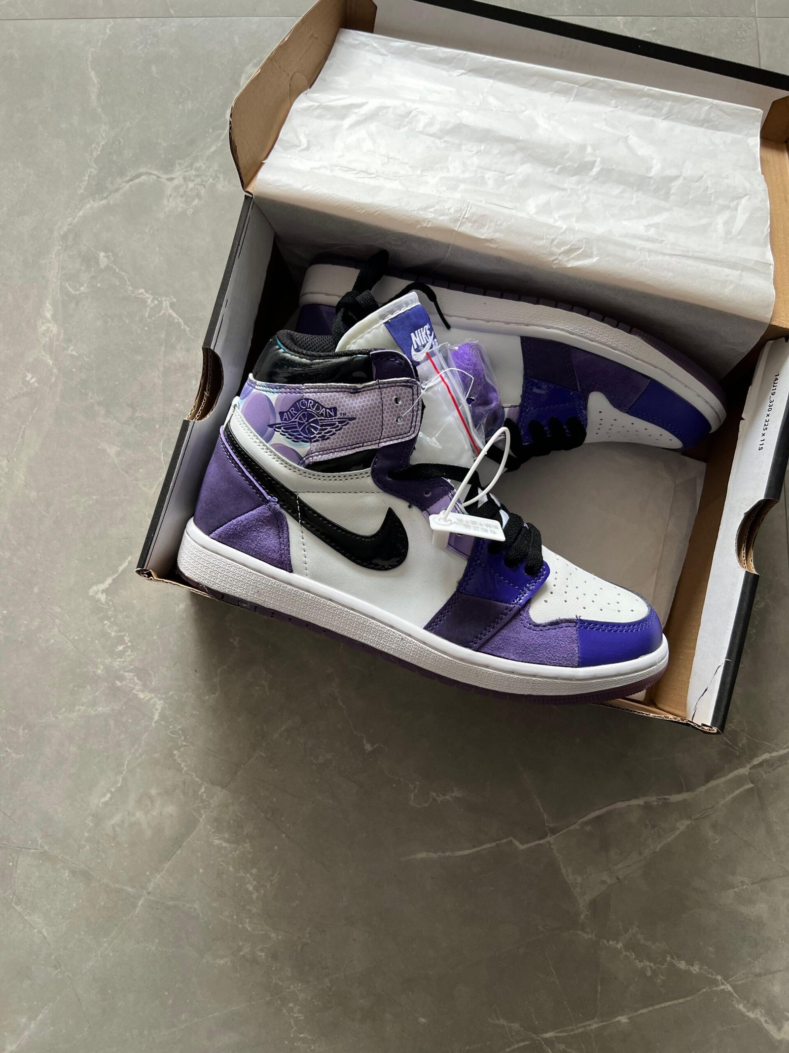 High Top Retro Sneakers – Purple White Street Style (2) High Top Retro Sneakers – Purple White Street Style