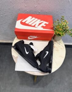 Shox Z Reimagined Black White Sneakers – Futuristic Street Runner