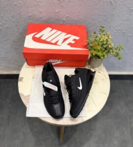 Shox Z Reimagined Black White Sneakers – Futuristic Street Runner