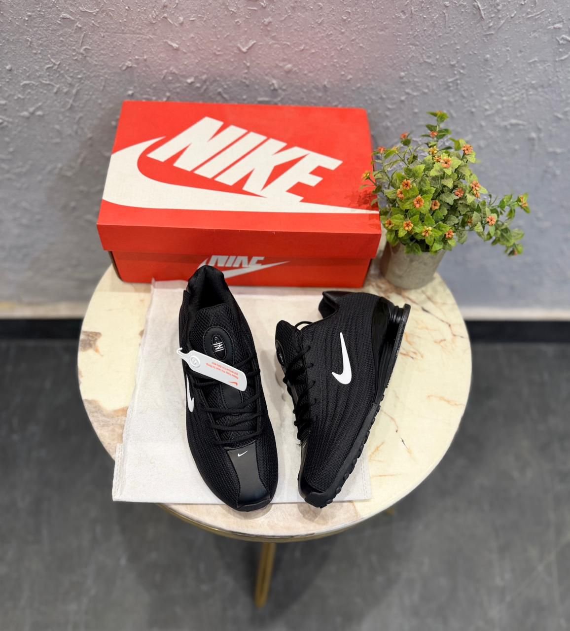 Shox Z Reimagined Black White Sneakers – Futuristic Street Runner