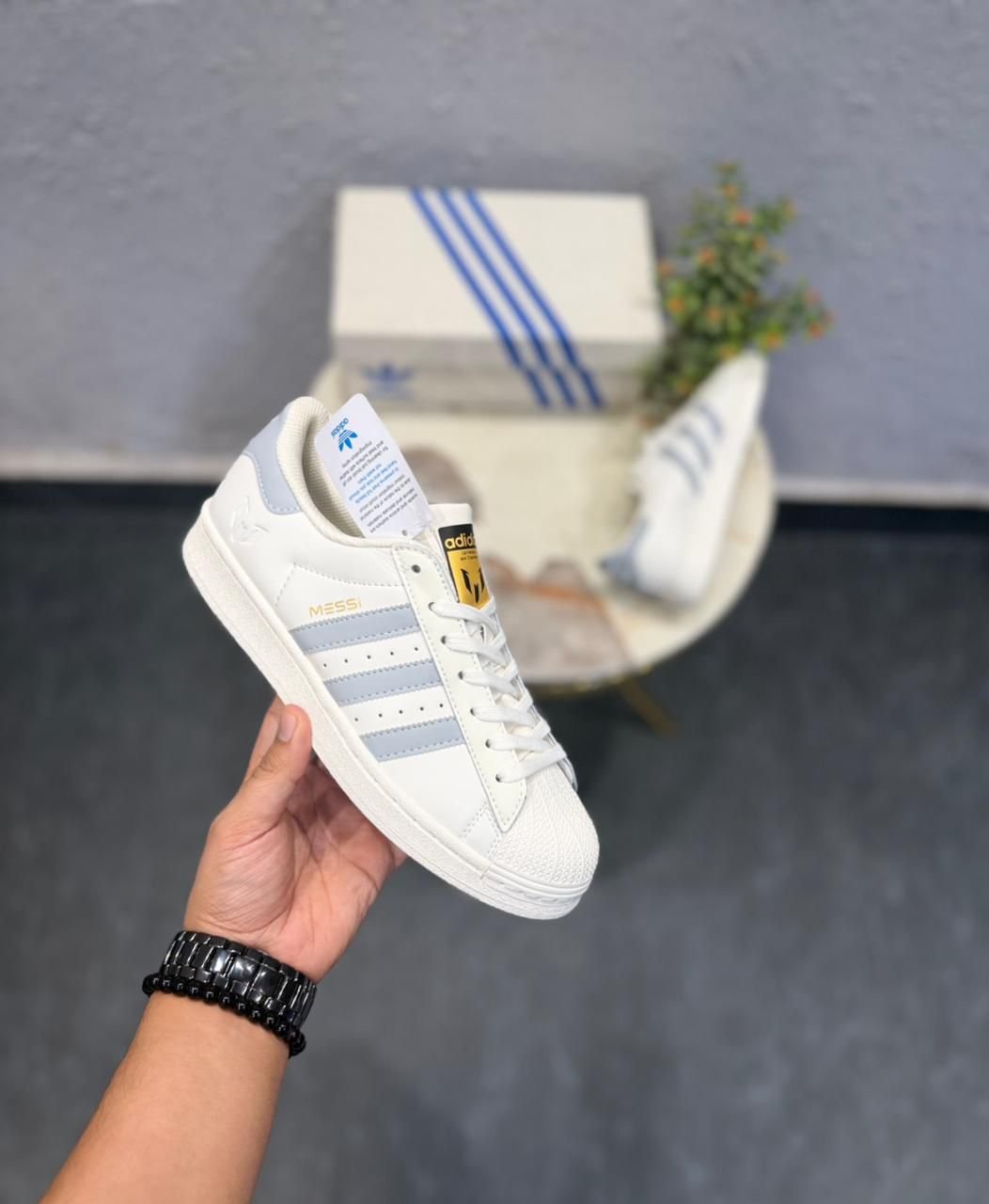 Superstar White Grey Sneakers – Classic Street Style Edition