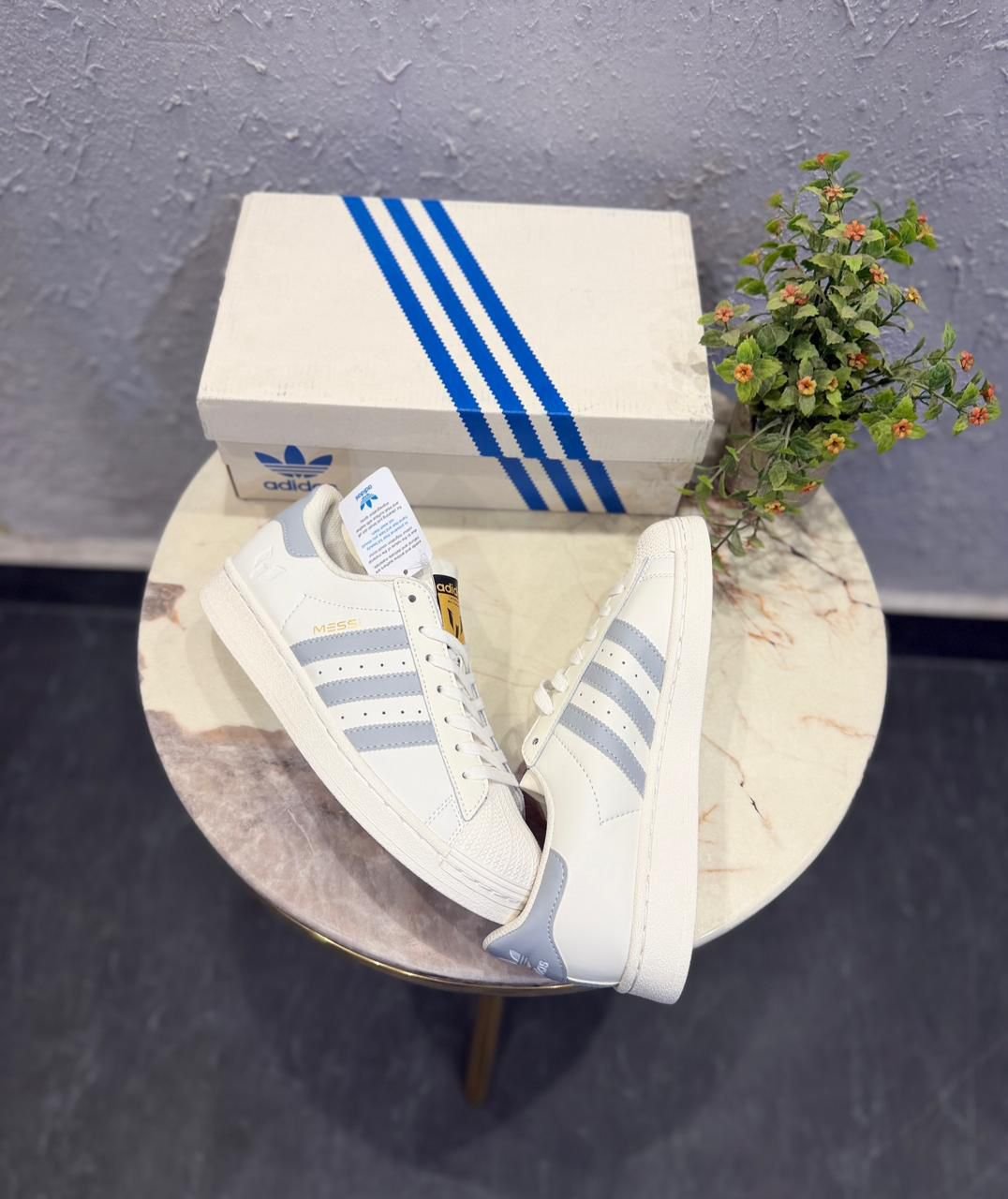 Superstar White Grey Sneakers – Classic Street Style Edition