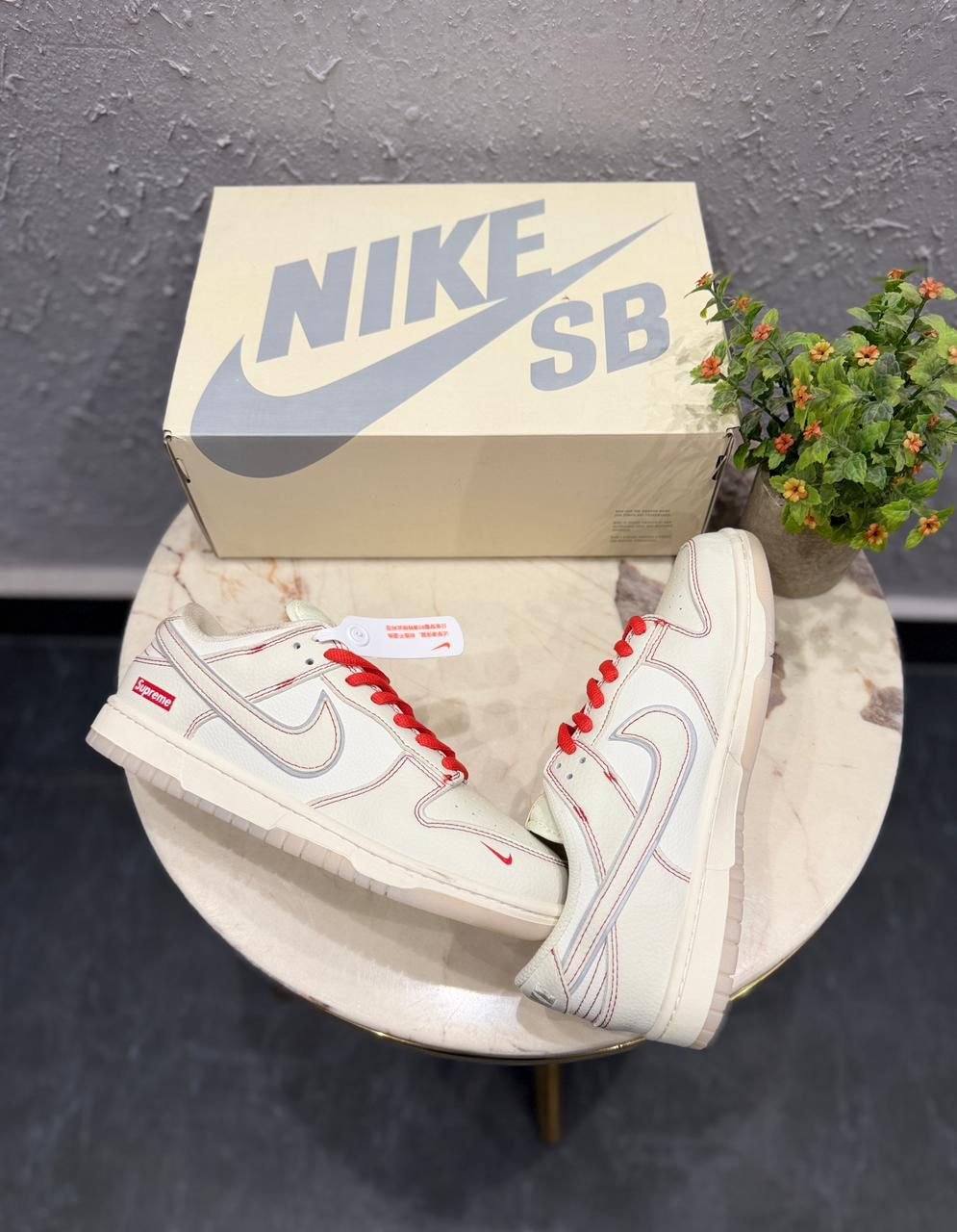 White Red Low Top Sneakers – Bold Street Style Shoes